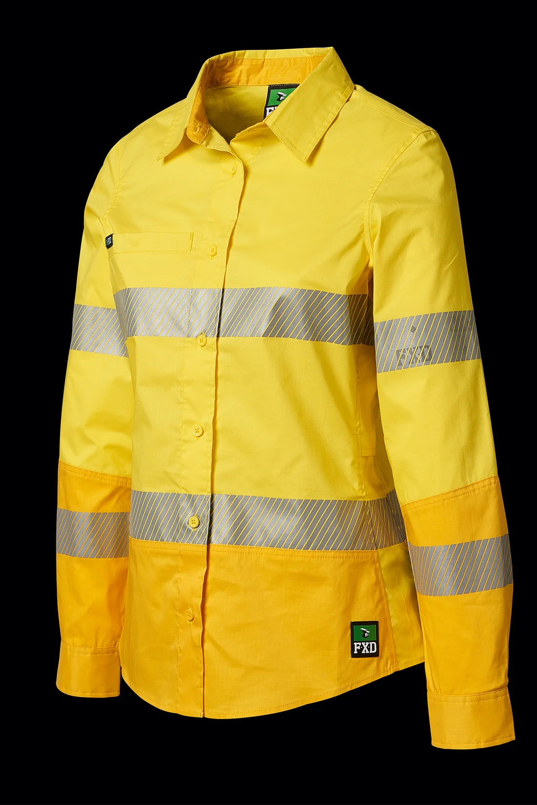 FXD LSH-2W HI-VIS TAPED WORK SHIRT YELLOW