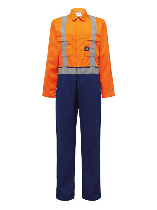 HARD YAKKA INDURA OVERALL - ROYAL/ORANGE