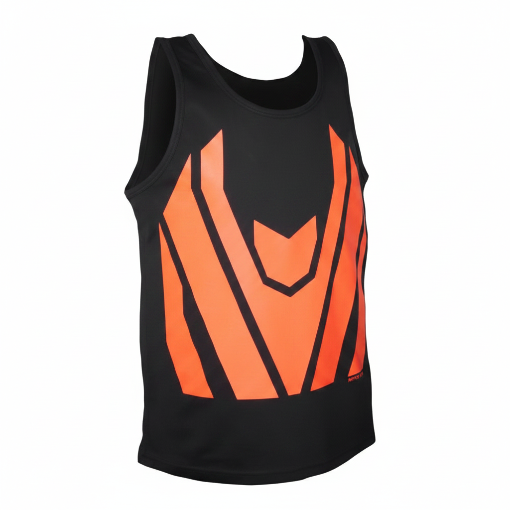 Black singlet orange chevron without reflective