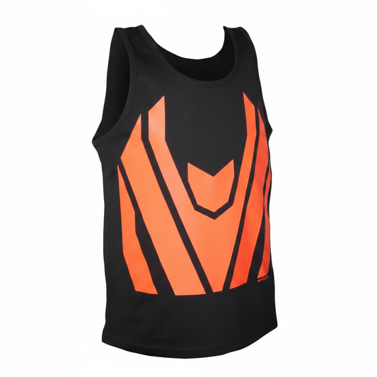 Black singlet orange chevron without reflective