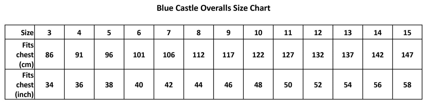BLUE CASTLE 366 COVERALL/OVERALL - 1 ONLY