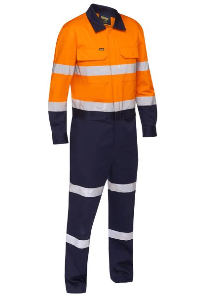 BISLEY TAPED HI VIS COVERALL W/WAIST ZIP OPENING