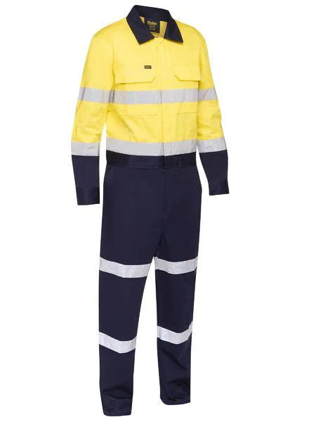 BISLEY TAPED HI VIS COVERALL W/WAIST ZIP OPENING