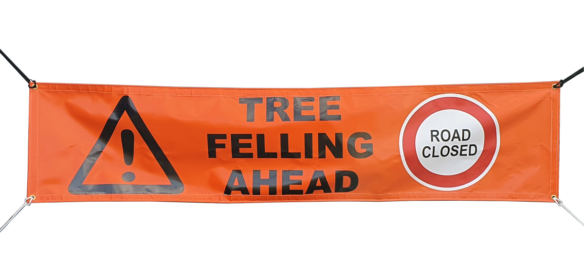 FORESTRY VB7002 BANNER WITH ROPES AND BUNGY 2500X570