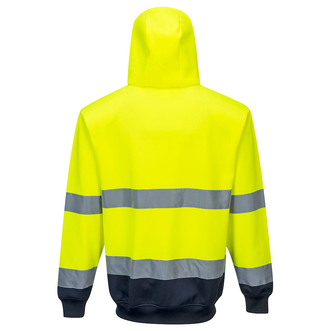 PORTWEST HI-VIS CONTRAST ZIPPED HOODIE