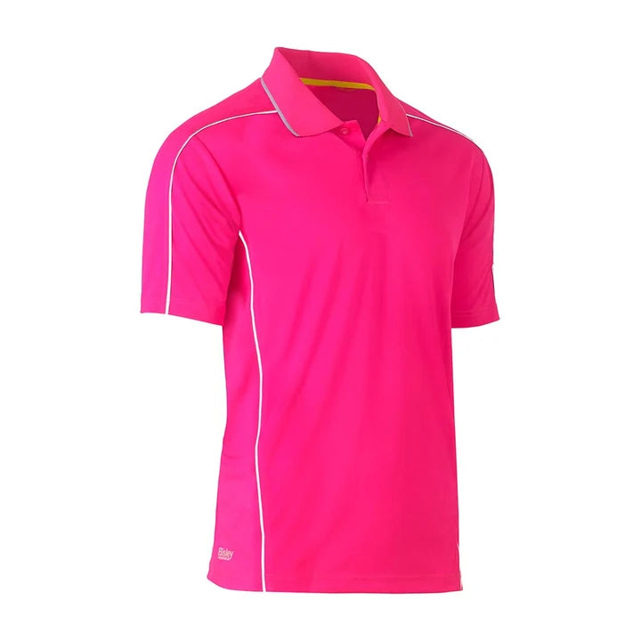 WOMENS COOL MESH POLO w/REFLECTIVE PIPING