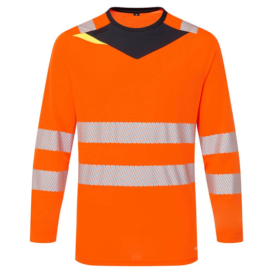 DX4 HI-VIS ZIP POLO SHIRT LONG SLEEVE