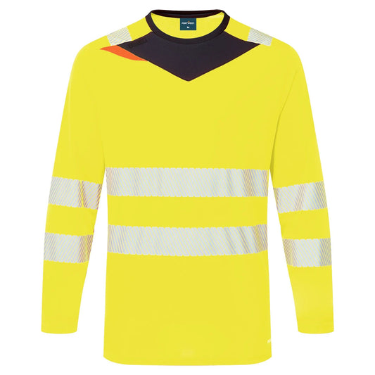 DX4 HI-VIS ZIP POLO SHIRT LONG SLEEVE