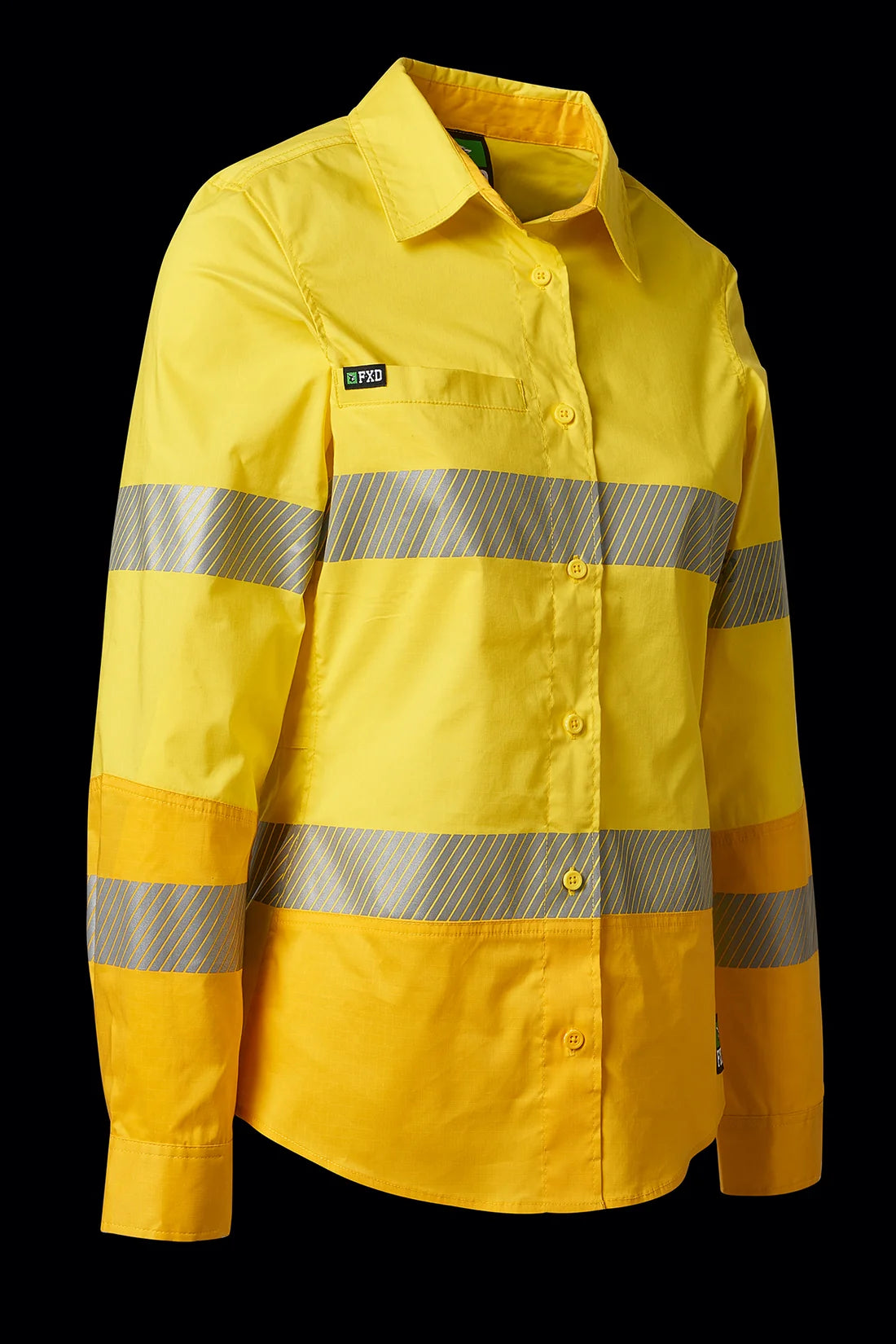 FXD LSH-2W HI-VIS TAPED WORK SHIRT YELLOW