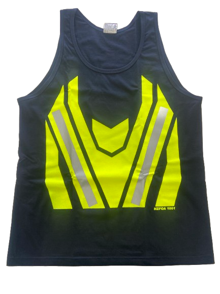 TOP WORKWEAR WORKBRITE SINGLET – YELLOW CHEVRON
