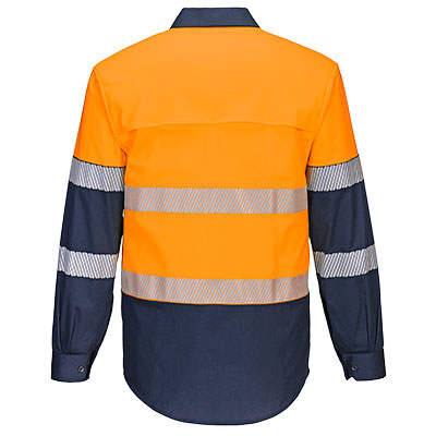 PORTWEST HI-VIS STRETCH CONTRAST SHIRT L/S