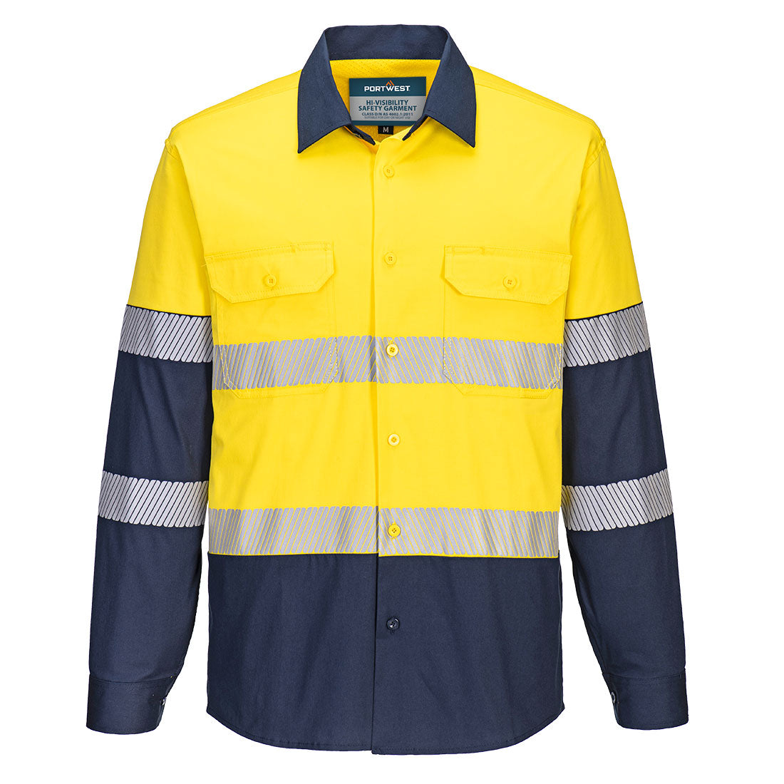 PORTWEST HI-VIS STRETCH CONTRAST SHIRT L/S