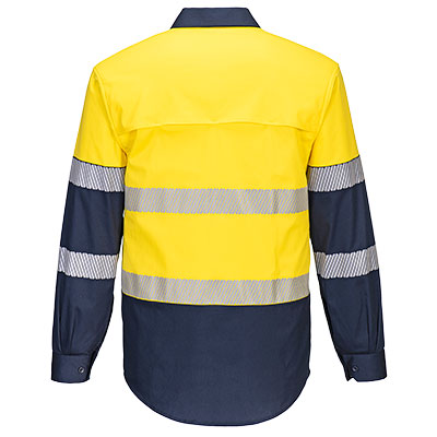 PORTWEST HI-VIS STRETCH CONTRAST SHIRT L/S
