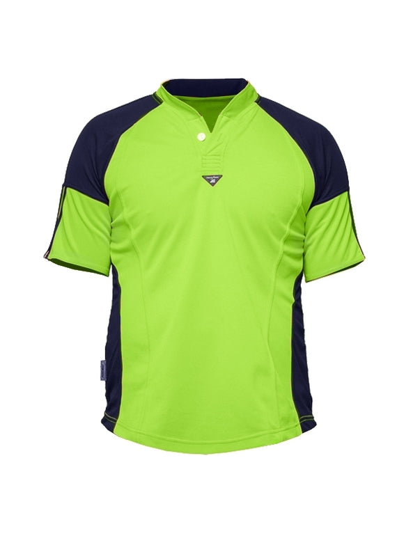 HI-VIS FITTED RUGGER SHIRT