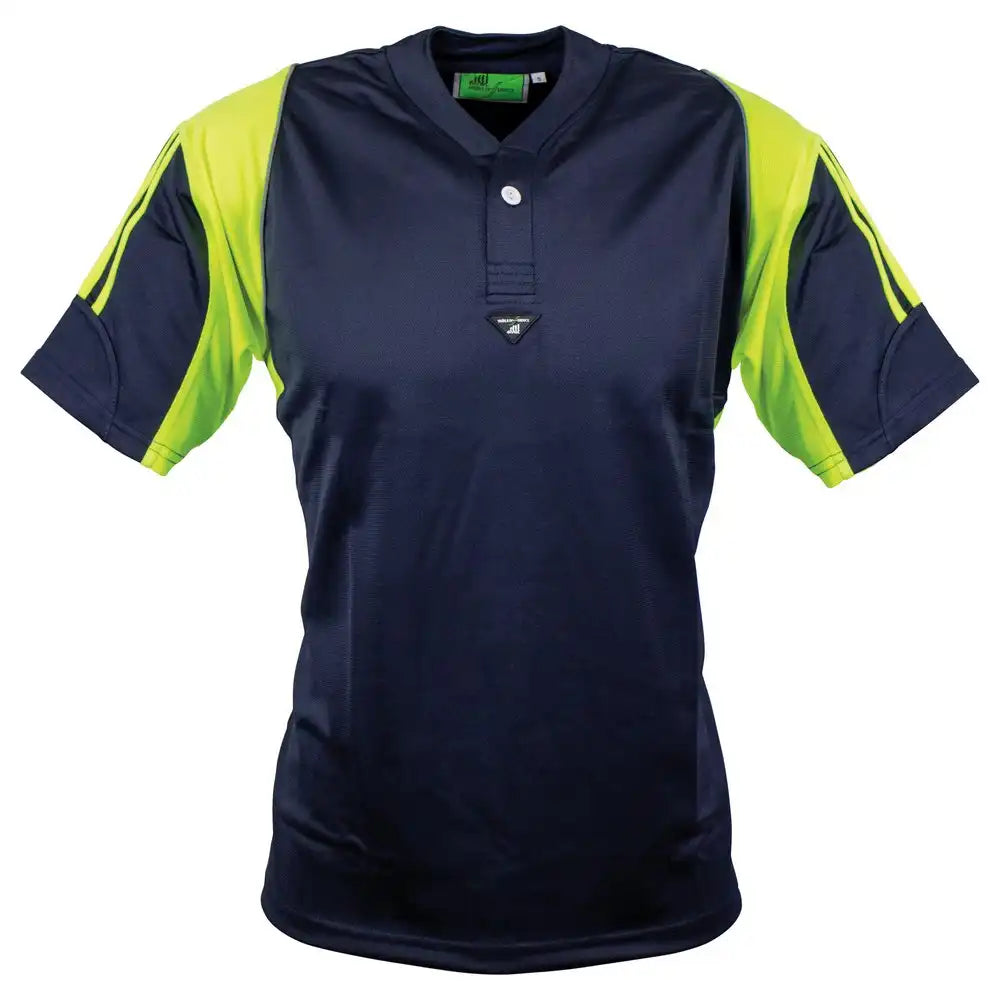 HI-VIS STANDARD NAVY/YELLOW RUGGER SHIRT