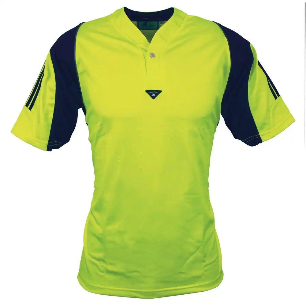 HI-VIS STANDARD NAVY/YELLOW RUGGER SHIRT