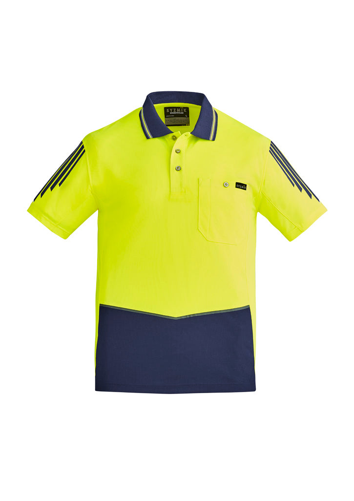 SYZMIK ZH315 MENS ULTRA-LITE SPLICED HI-VIS POLO