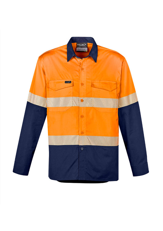 SYZMIK ZW229 MENS RUGGED COOLING HI VIS TAPED LONG SLEEVE SHIRT