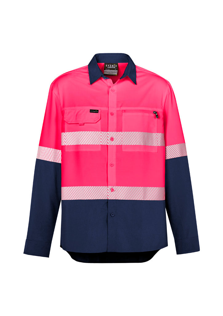 MENS HI-VIS OUTDOOR SEGMENTED LS SHIRT - ZW470