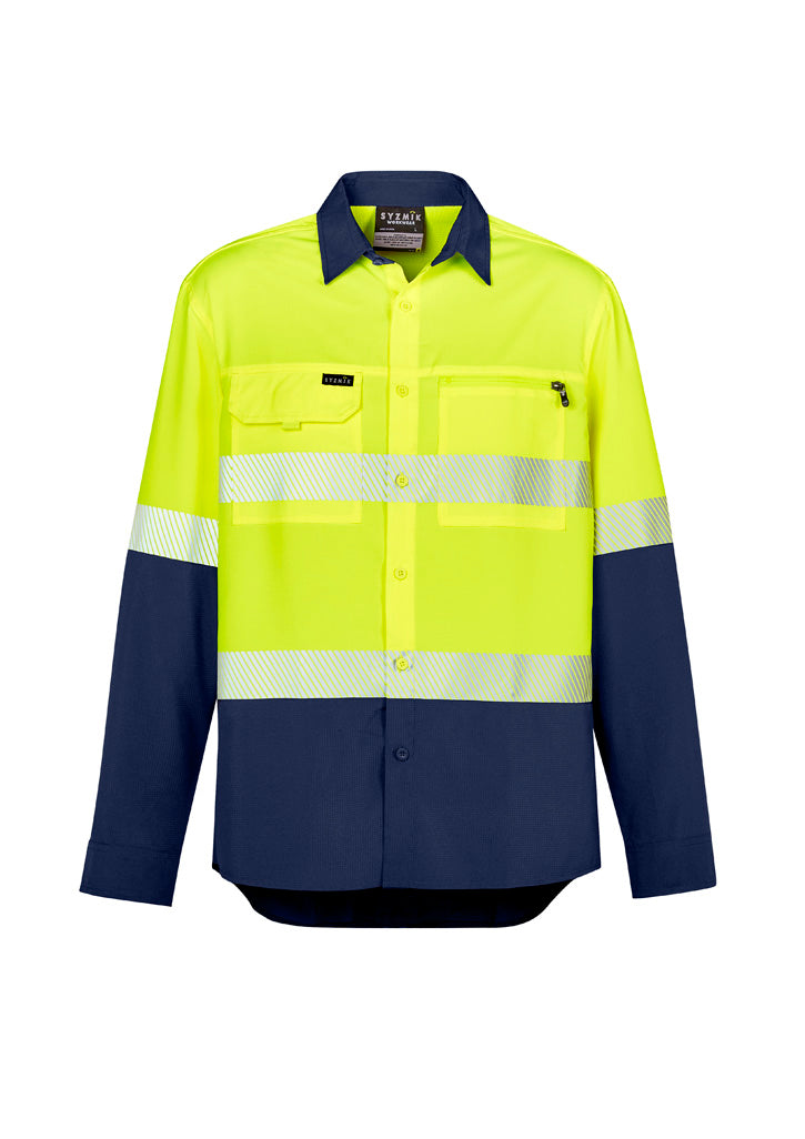 MENS HI-VIS OUTDOOR SEGMENTED LS SHIRT - ZW470