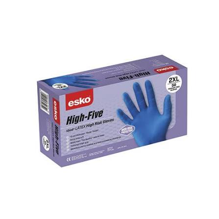 HIGH FIVE LATEX HIGH RISK GLOVES (50 PACK)
